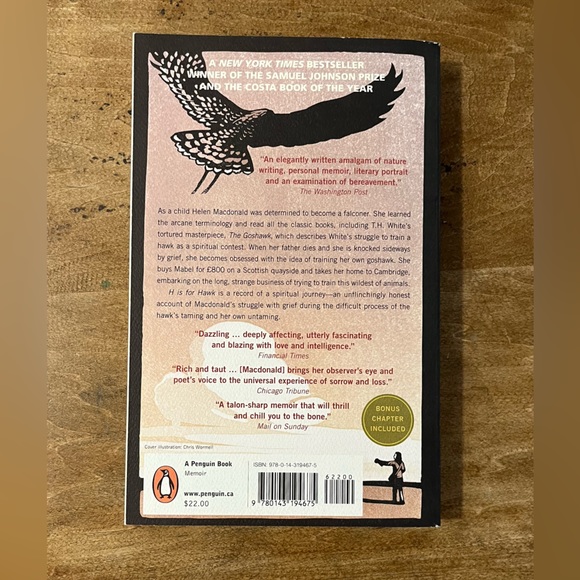 6/$30 H Is for Hawk by Helen Macdonald paperback book - Picture 2 of 4